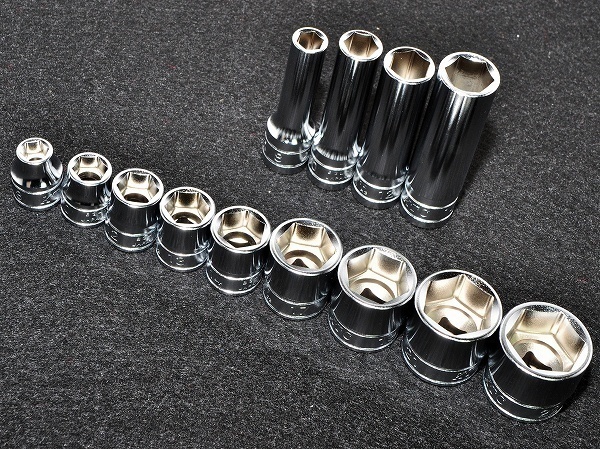 ★KTC 9.5sq 六角 ソケット・ディープ セット 13個 セット★ディープソケット拍卖