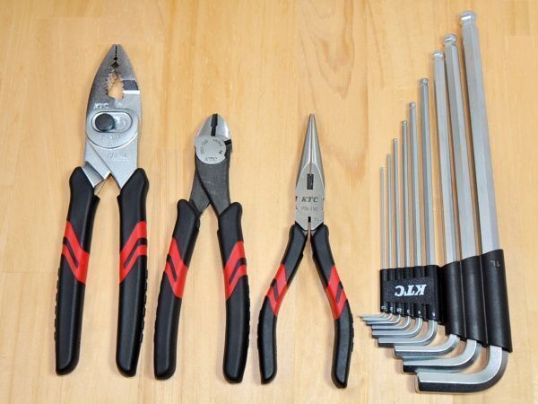 ◆KTC ニッパー ラジオペンチ プライヤー 六角レンチ セット★HL259SP・PJ-200・PN1-150・PSL-150★拍卖