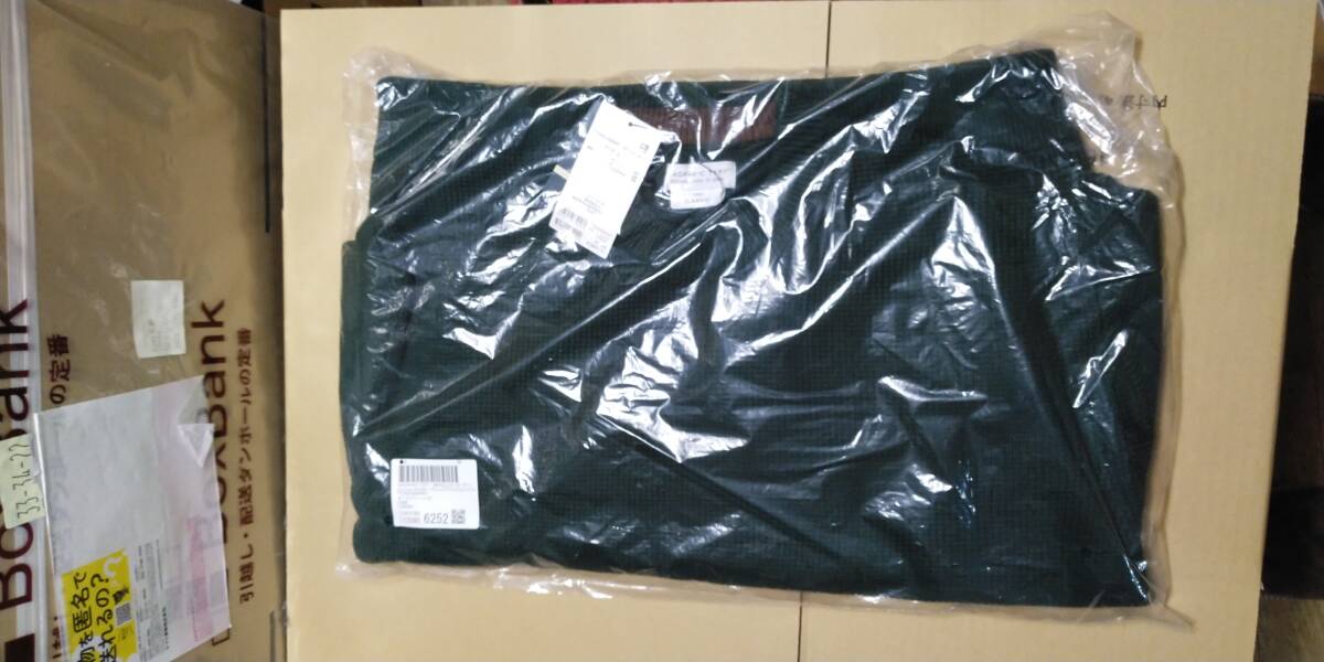 未使用自宅保管品CIAOPANIC TYPY ユニセックスキープシェイプワッフルニットプルオーバー カラーDグリーン サイズL拍卖