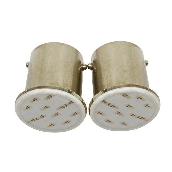 Б 高輝度 LED バルブ S25/BA15S シングル平行ピン 180度 面発光 12V COB 12chip バック ブレーキ ウインカー ナンバー 2個 レッド/赤拍卖