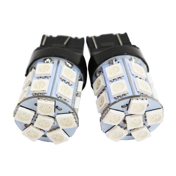 Б 【メール便】 高輝度 交換 LED バルブ T20 SMD 20連 3chip ダブル テールランプ & バックランプ ウェッジ 2個 レッド/赤拍卖