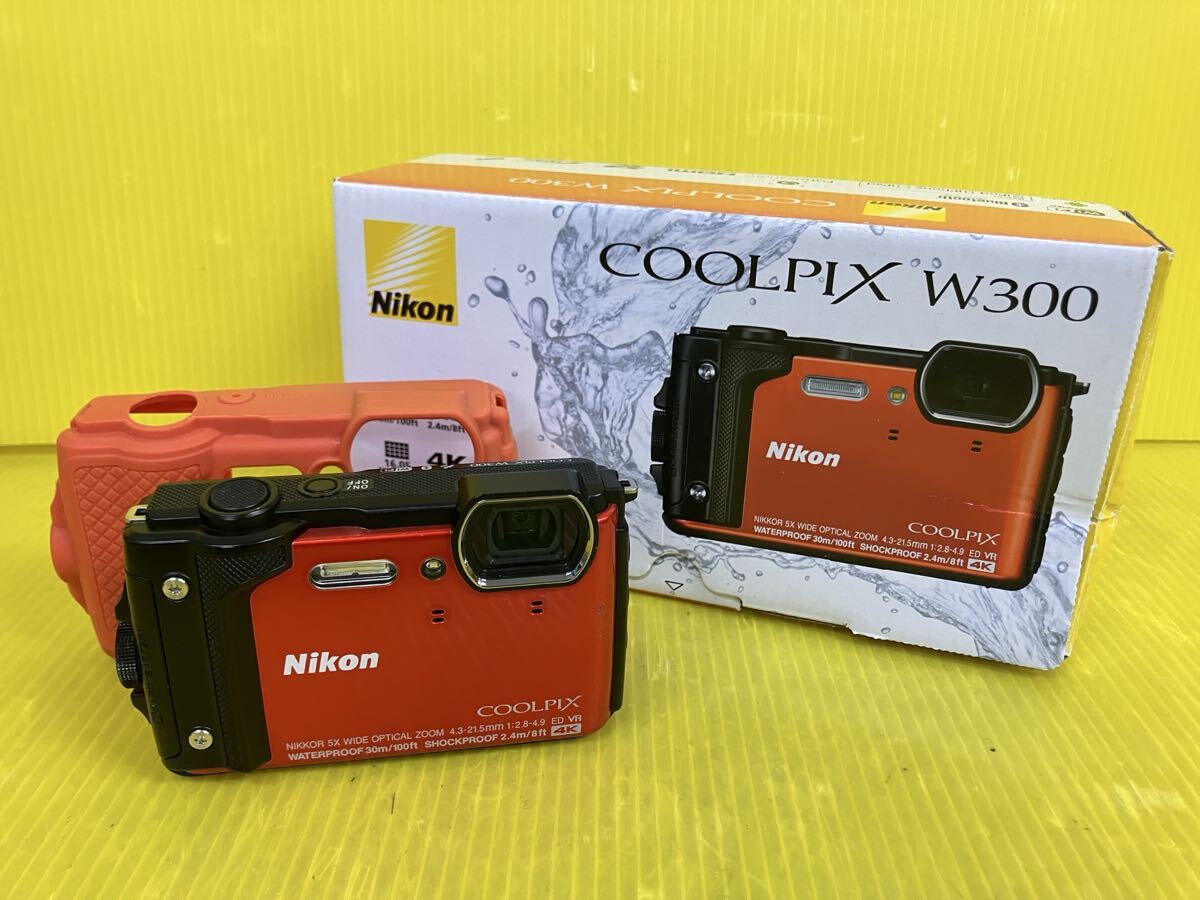 WYA100 Nikon COOLPIX W300 4.3-21.5mm 1:2.8-4.9 ニコン コンパクトデジタルカメラ デジカメ シリコンケース付属 中古拍卖