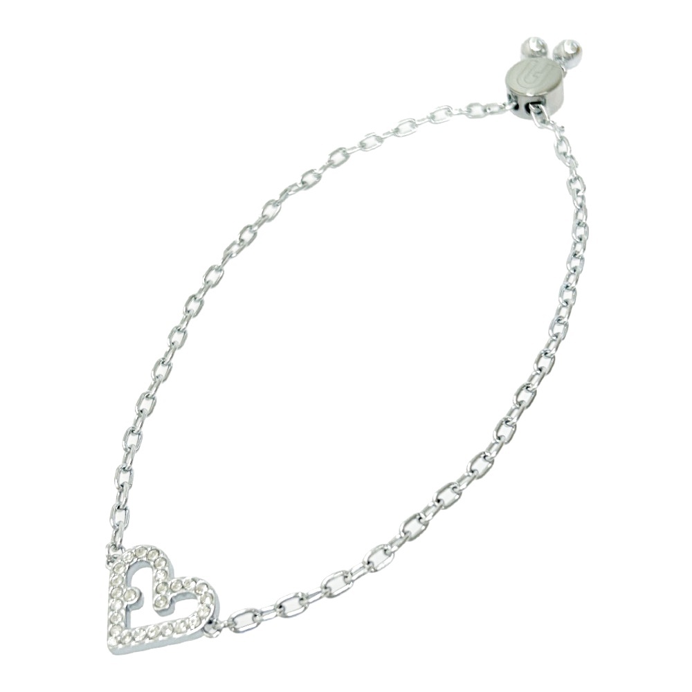 【箱付き】 Furla フルラ メタル ラインストーン ラブ ブレスレット レディース シルバー 304604 ブレスレット拍卖