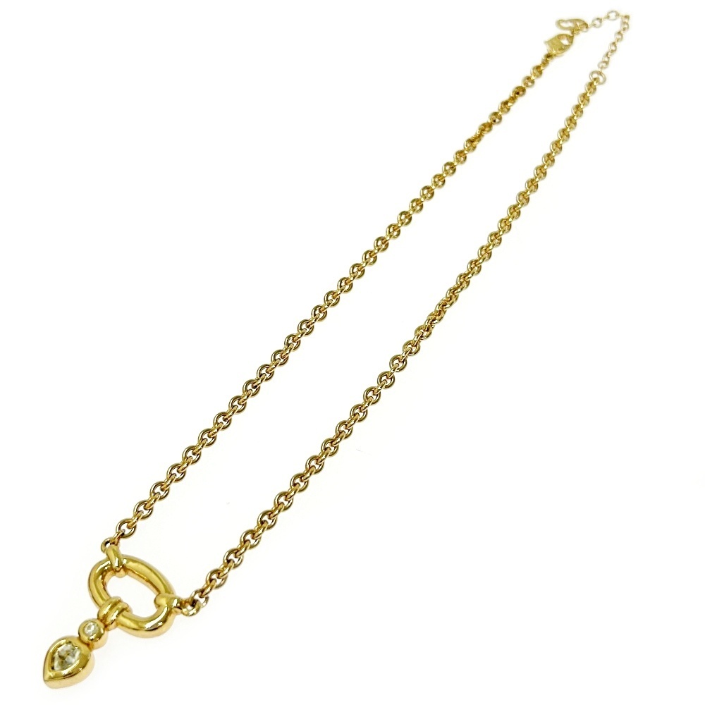 Christian Dior クリスチャンディオール GP ラインストーン ハート ネックレス レディース 305448 ネックレス拍卖