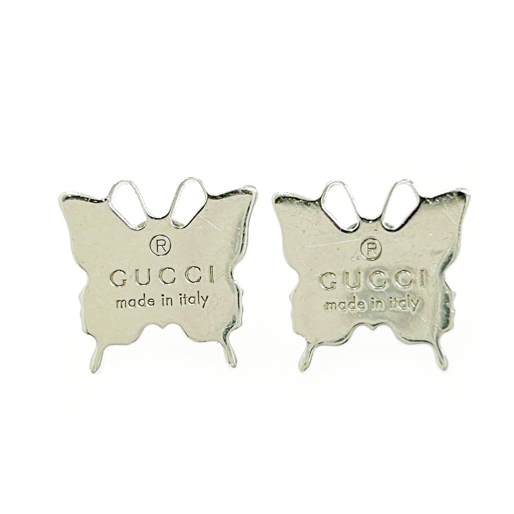【箱付き】 GUCCI グッチ シルバー バタフライ ピアス レディース 3.6g 925刻印 493455 ピアス拍卖