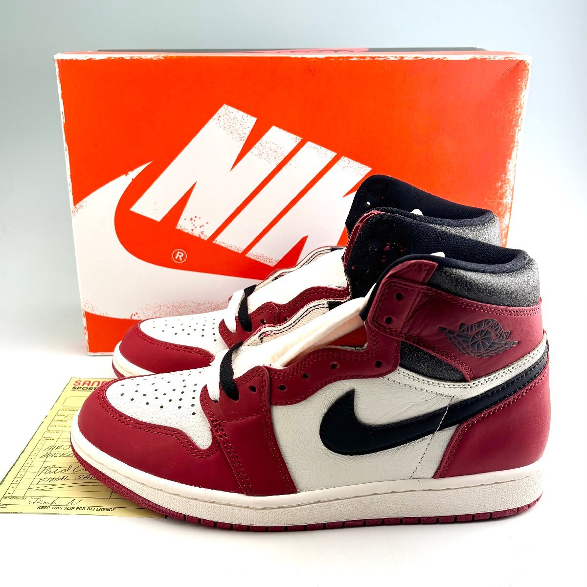 未使用品 NIKE AIR JORDAN 1 HIGH OG LOST&FOUND CHICAGO DZ5485-612 us9 27cm ナイキ ジョーダン1 シカゴ拍卖