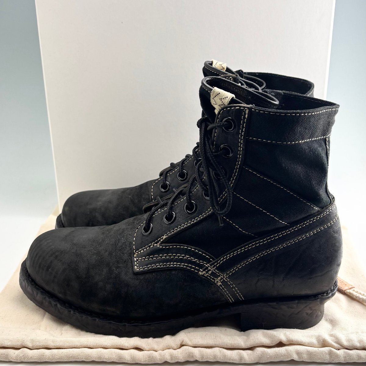 美品 24ss visvim 7 HOLE 73-FOLK BLACK us9 27cm拍卖