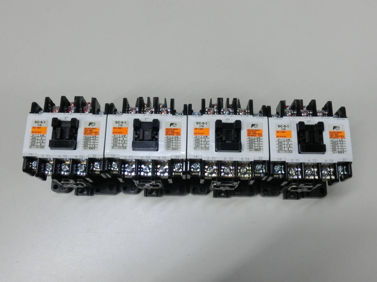 富士電機 SC-5-1 コイルAC200V 1A1B 電磁開閉器 4個 FUJI 電磁接触器拍卖