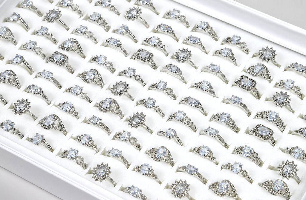 レディースファッションリング★おまとめて大量100個 指輪 キュービックジルコニアダイヤモンド アクセサリー ラインストーン MSY-Nb13拍卖
