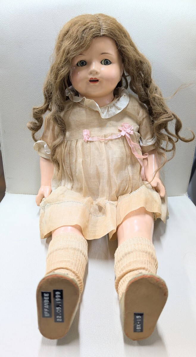 EFFANBEE/エファンビー アンティーク ビスクドール 着替え人形 スリープアイ オープンマウス コンポジションボディ拍卖