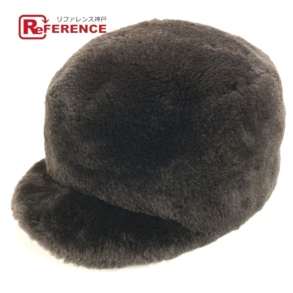 美品 HERMES エルメス H182025N ファー キャスケット ラブリー 帽子 キャスケット キャップ マロンフォンセ レディース【中古】拍卖