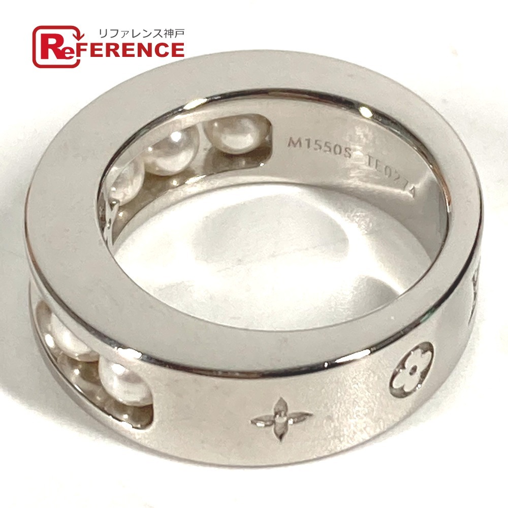 新品同様 LOUIS VUITTON ルイヴィトン M1550S リング・パール フュージョン アクセサリー モノグラム リング・指輪 シルバー 【中古】拍卖