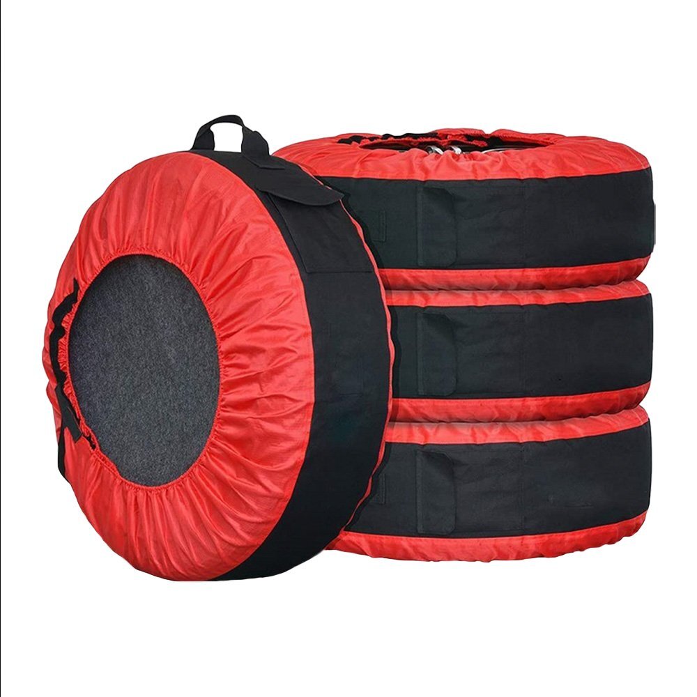 タイヤカバー 4枚セット 直径56~76cm 厚さ25.5cm タイヤトート 車 タイヤ 交換 保管 キズ防止 収納 送料無料拍卖