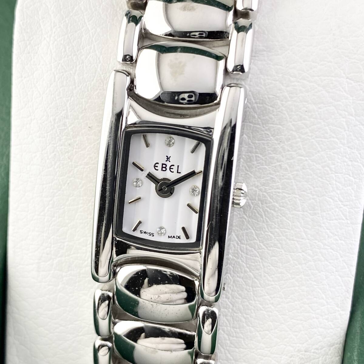 【1円〜】EBEL エベル 腕時計レディース 4Pダイヤ ホワイト文字盤 Ref.7832 ブレスウォッチ 可動品拍卖