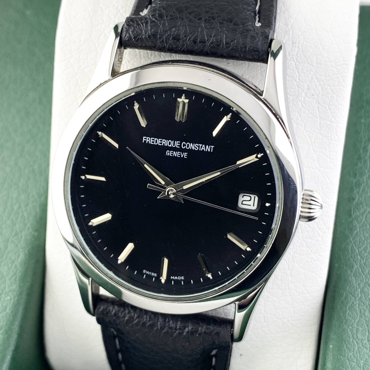 【1円〜】FREDERIQUE CONSTANT フレデリック コンスタント 腕時計 メンズ AT 自動巻 ブラック文字盤 裏スケ FC303 デイト 可動品拍卖