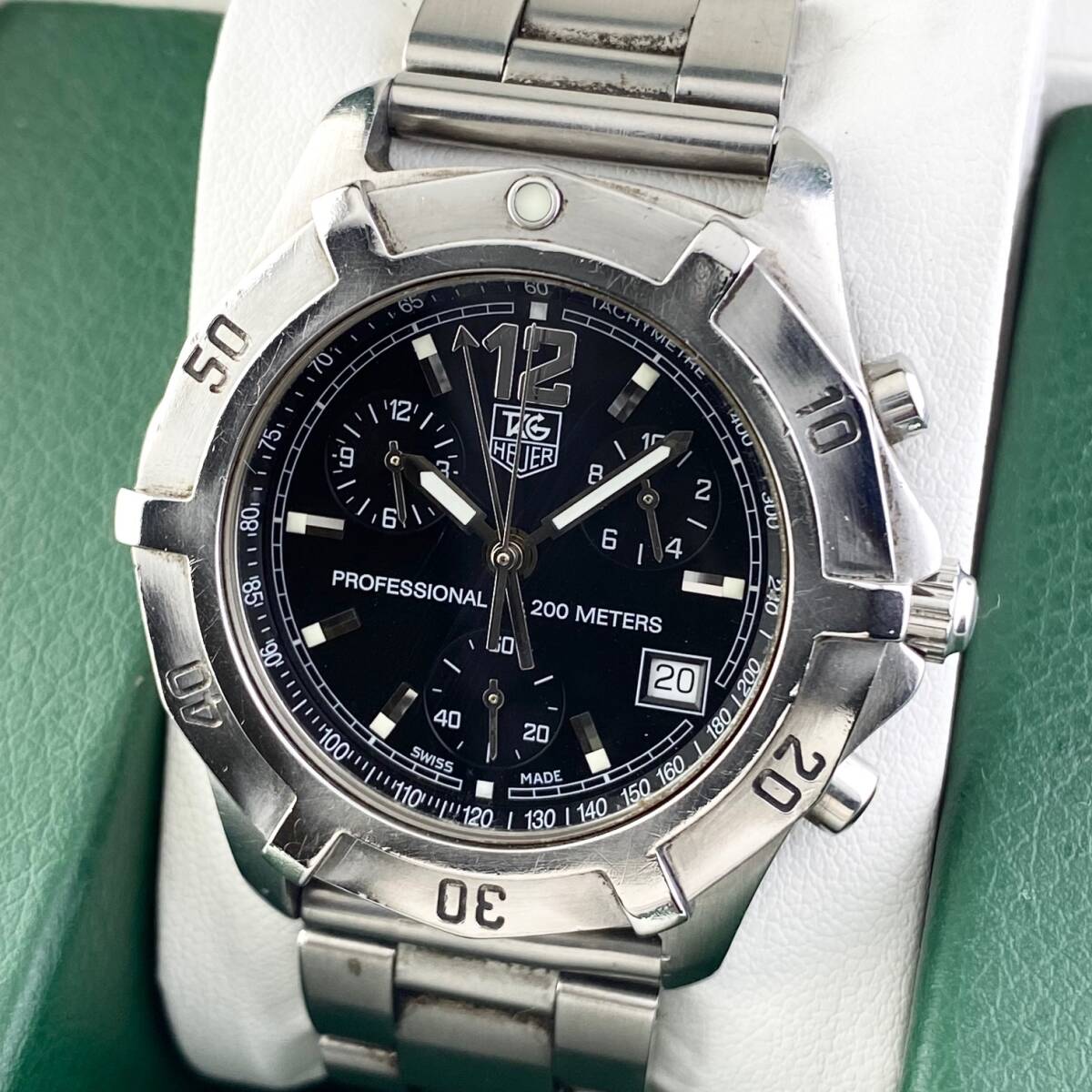 【1円〜】TAG HEUER タグ ホイヤー 腕時計 メンズ クロノグラフ CN110 エクスクルーシブ ブラック文字盤 プロフェッショナル 可動品拍卖