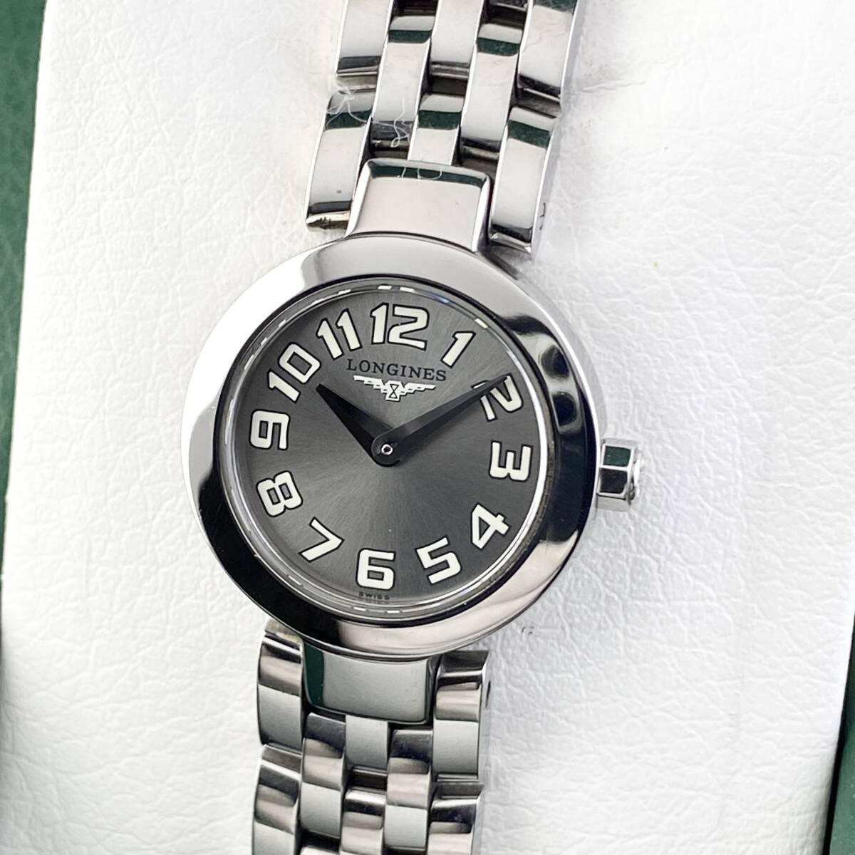 【1円〜】LONGINES ロンジン 腕時計 レディース L5.174.4 ドルチェビータ シルバー文字盤 ラウンドフェイス 可動品拍卖