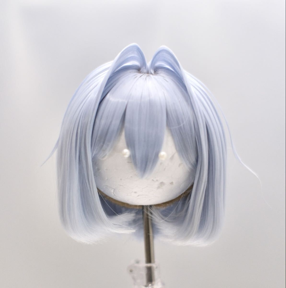 ドールウィッグ 8〜9インチ 1/3ドール ウィッグ インテーク 水色 ボブ拍卖