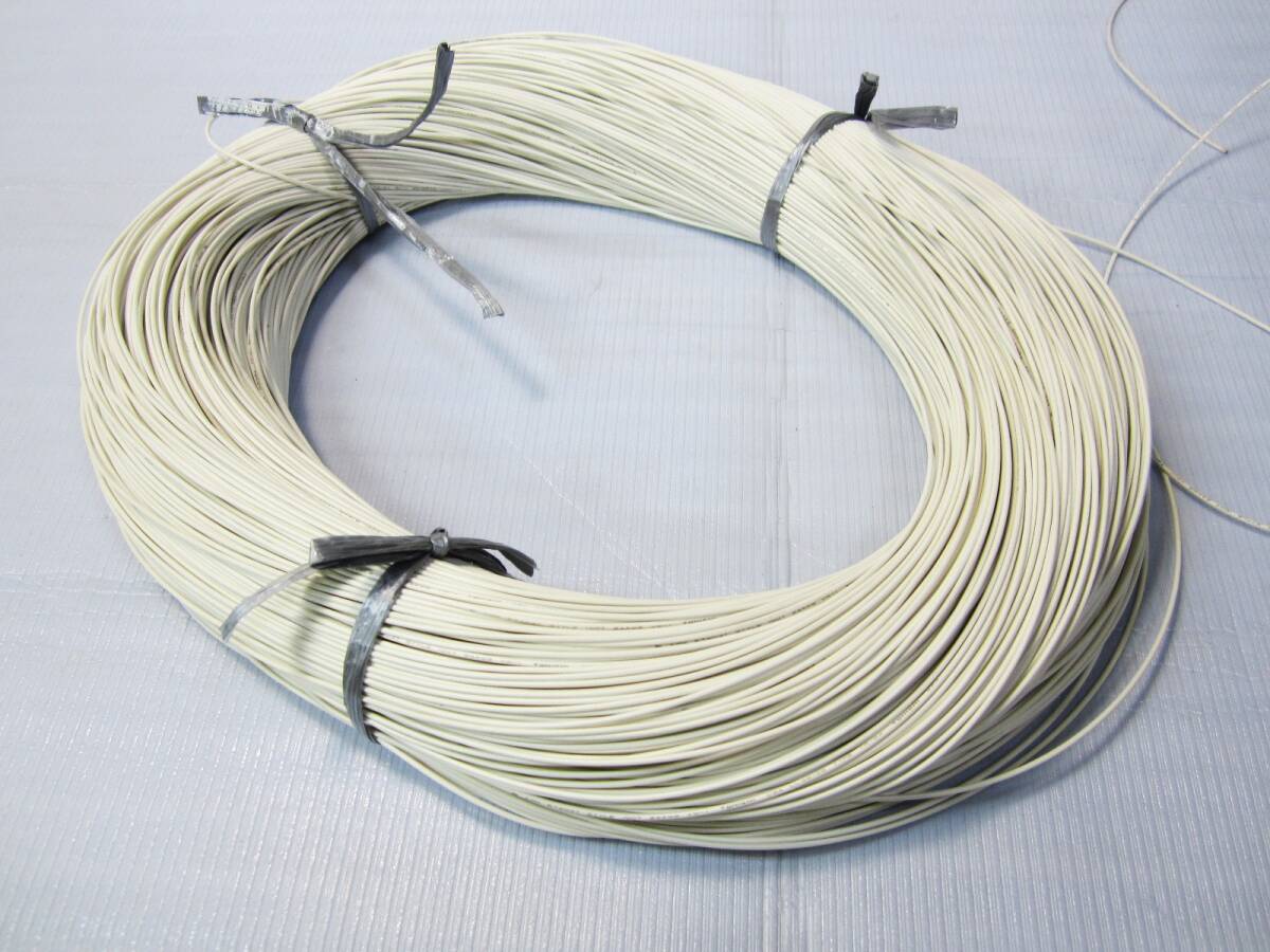 ★格安!耐熱ビニル電線 TONICHI UL1007 24AWG 白 撚線 (11/0.16) 端数450m 長期保管品★拍卖