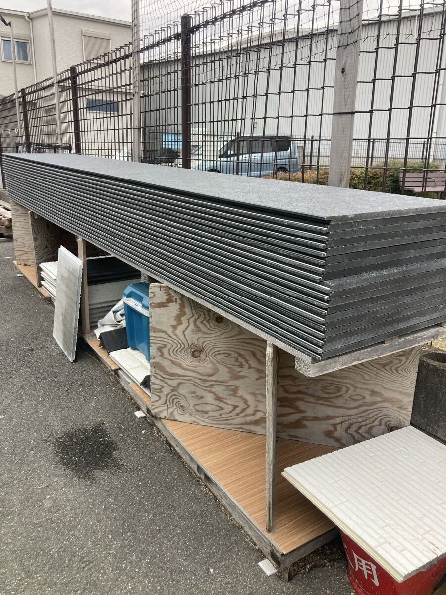 合計18枚 大阪 引き取り 外壁 サイディング ケイミュー EW7536H シックイフラット ブラック 黒 リノベ DIY 日曜大工 リフォーム 増築 倉庫拍卖