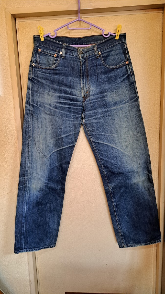 リーバイス Levi's 503 デニム 表記Size=W34..L34 (説明欄実寸あり) 革パッチ デニム インディゴ ジーンズ ヒゲ アタリ 雰囲気拍卖