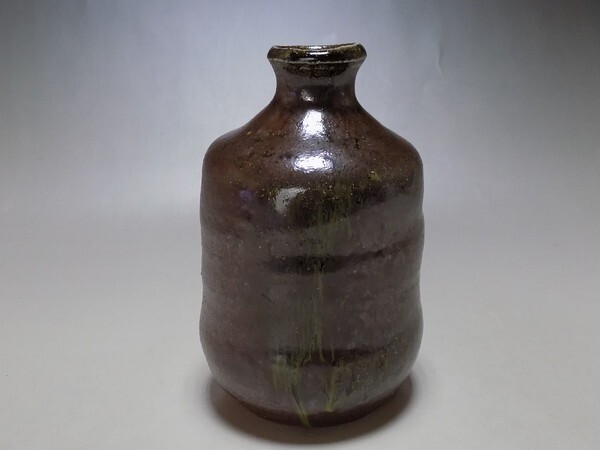 ★ah62★備前焼 赤畠太 徳利★師:藤原啓 藤原雄拍卖