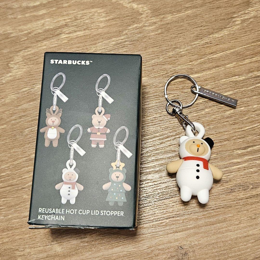 STARBUCKS スノーマン ドリンクホールキャップ ベアリスタ クリスマス拍卖