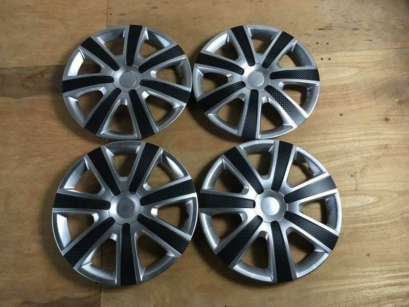 トヨタ サクシード (シルバー&ブラック) 13インチ スポークタイプ ホイールカバー 4枚 1ヶ月保証 キャップ 即納 送料無料 沖縄不可拍卖