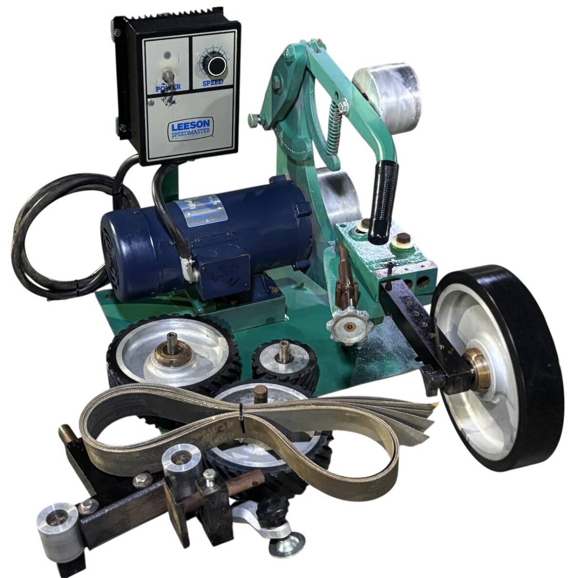 静) 通電確認動画有★BURR KING LEESON ベルトサンダー/ナイフメイキング 180V 研磨 研削 バリ取り 領収Ok h1116-3-4c拍卖