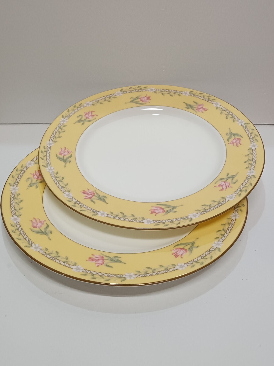 TIFFANY Pink Tulip 18cm プレート 2枚セット ティファニー 洋食器 ピンクチューリップ 保管品 箱無し 1996拍卖