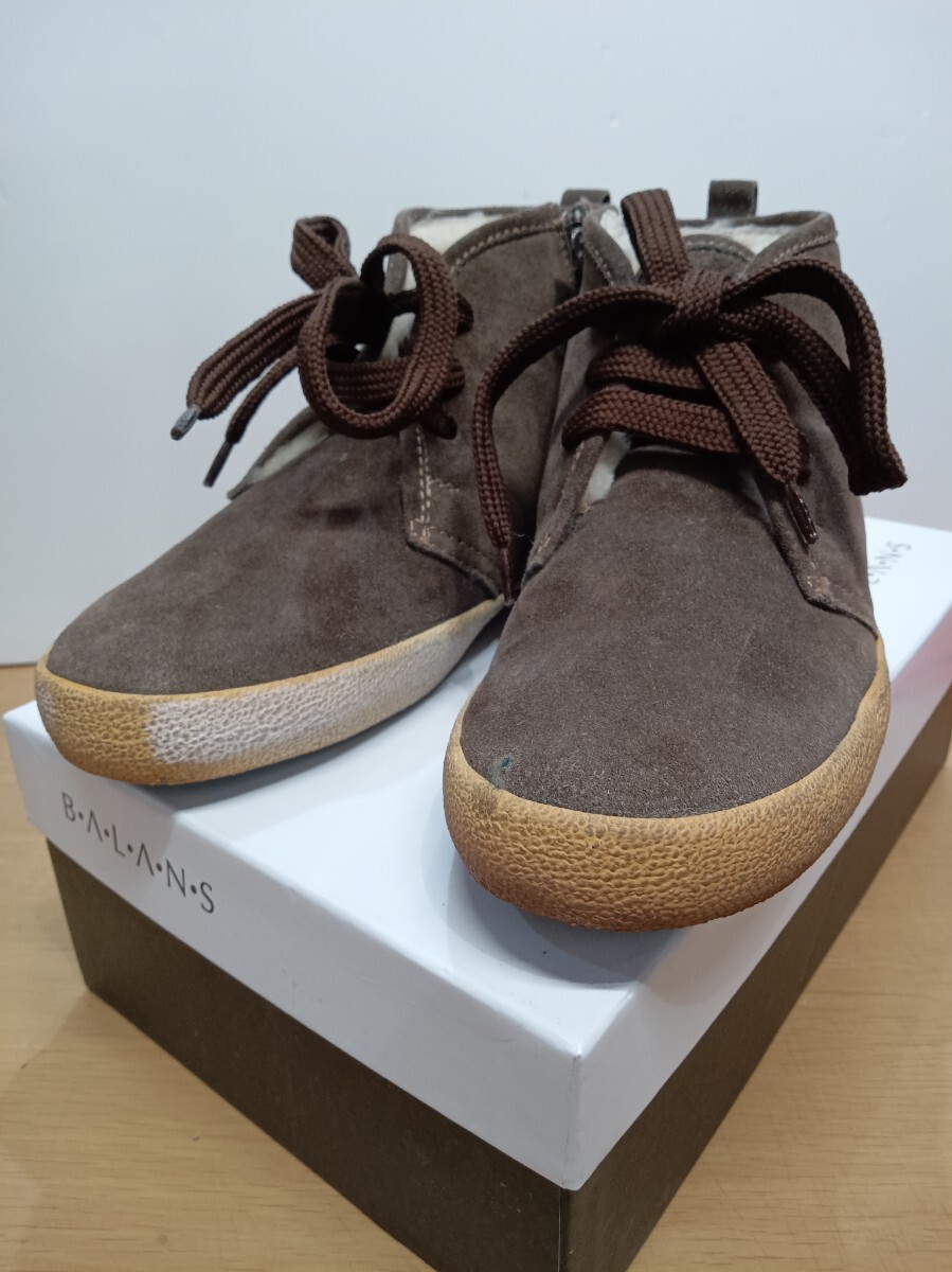 BALANS レディース ファー スニーカー ミドル サイズ37 ブラウン スエード 保管品 拍卖