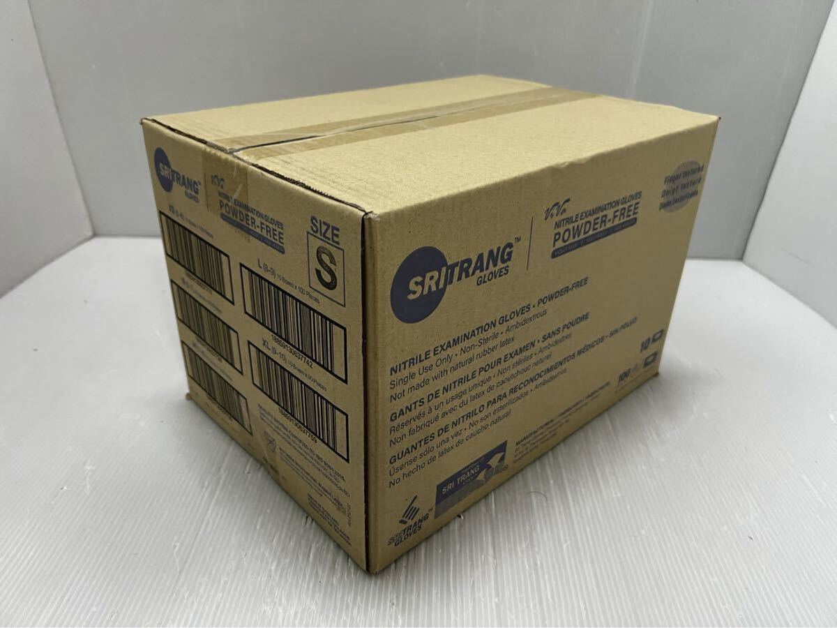 【新品未開封】 ニトリルグローブ Sサイズ ブルー 1000枚 10箱 タイ産 食品衛生対応 大量 正規品 スリトラン ニトリル手袋 拍卖
