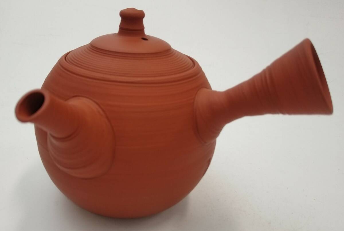 常滑焼! 風月 ☆丸形筋引き急須☆ Y28 新品 茶器 お茶 煎茶 深蒸し ほうじ茶 ポット 小さ目急須 ギフト拍卖