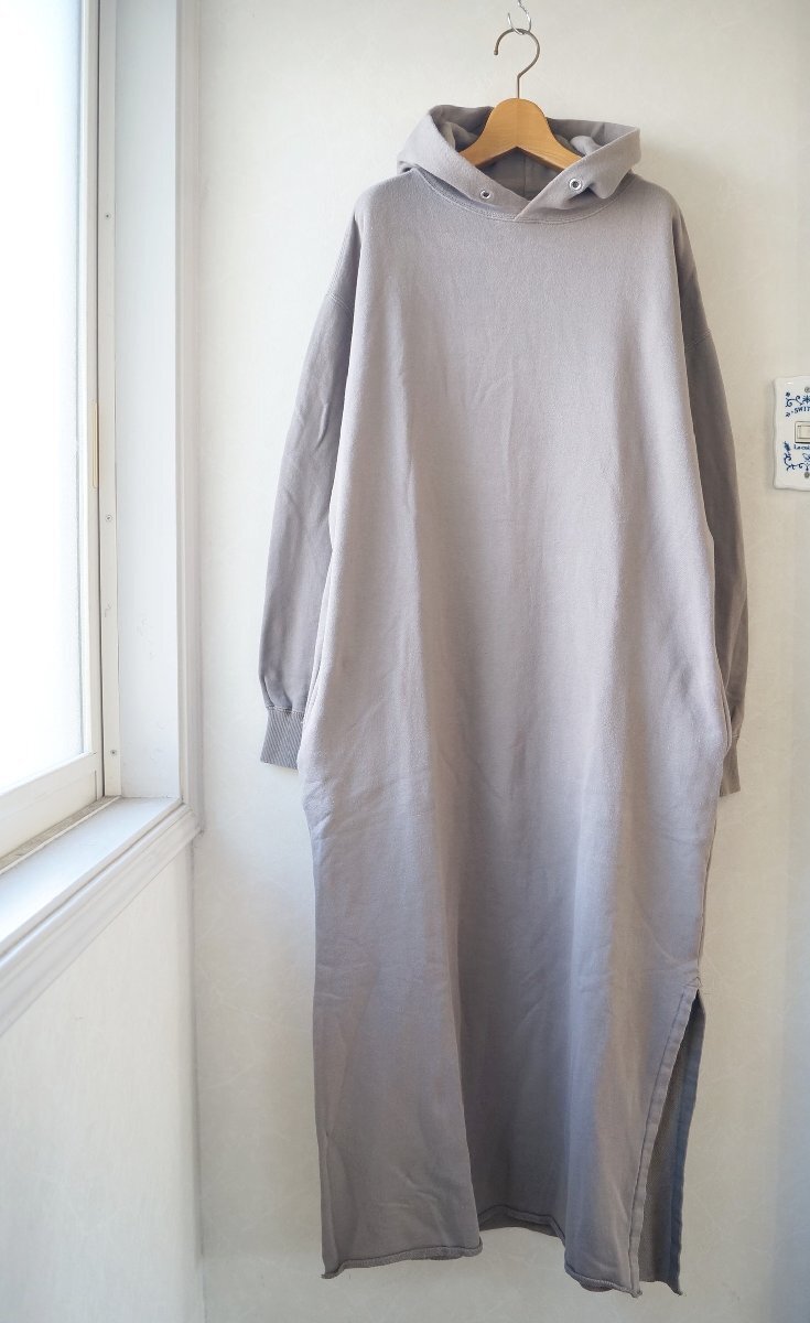 ★FRAMeWORK /フレームワーク *ゆったり スウェットフードワンピース /グレーべージュ グレージュ/定価\15,400* 古着のgplus広島 2511t2拍卖