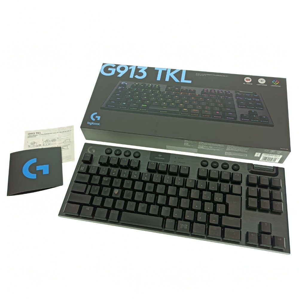 Logicool ロジクール メカニカル ゲーミング キーボード G913 TKL テンキーレス Bluetooth ワイヤレス RGB PC 周辺機器 現状 中古拍卖