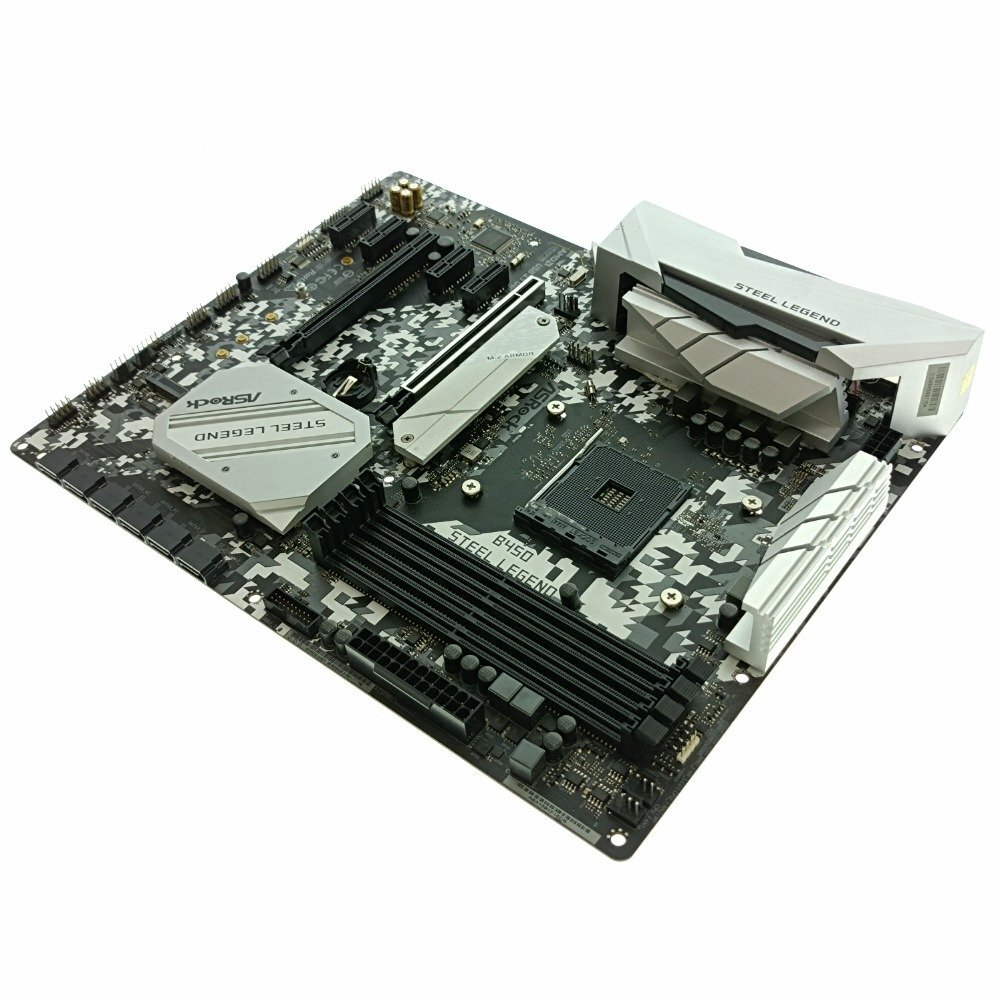ASRock アスロック ATX マザーボード B450 STEEL LEGEND AM4 AMD Ryzen DDR4 RGB LED 自作 デスクトップ PCパーツ ジャンク 中古拍卖