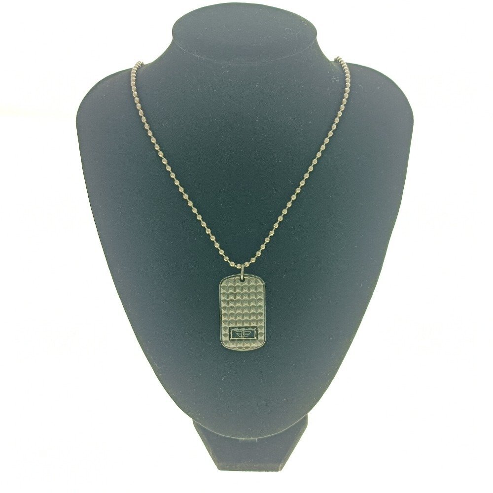 POLICE ポリス STORM プレートタグトップ ステンレス ネックレス ガンメタ シルバー ファッション カジュアル アクセサリー 中古拍卖