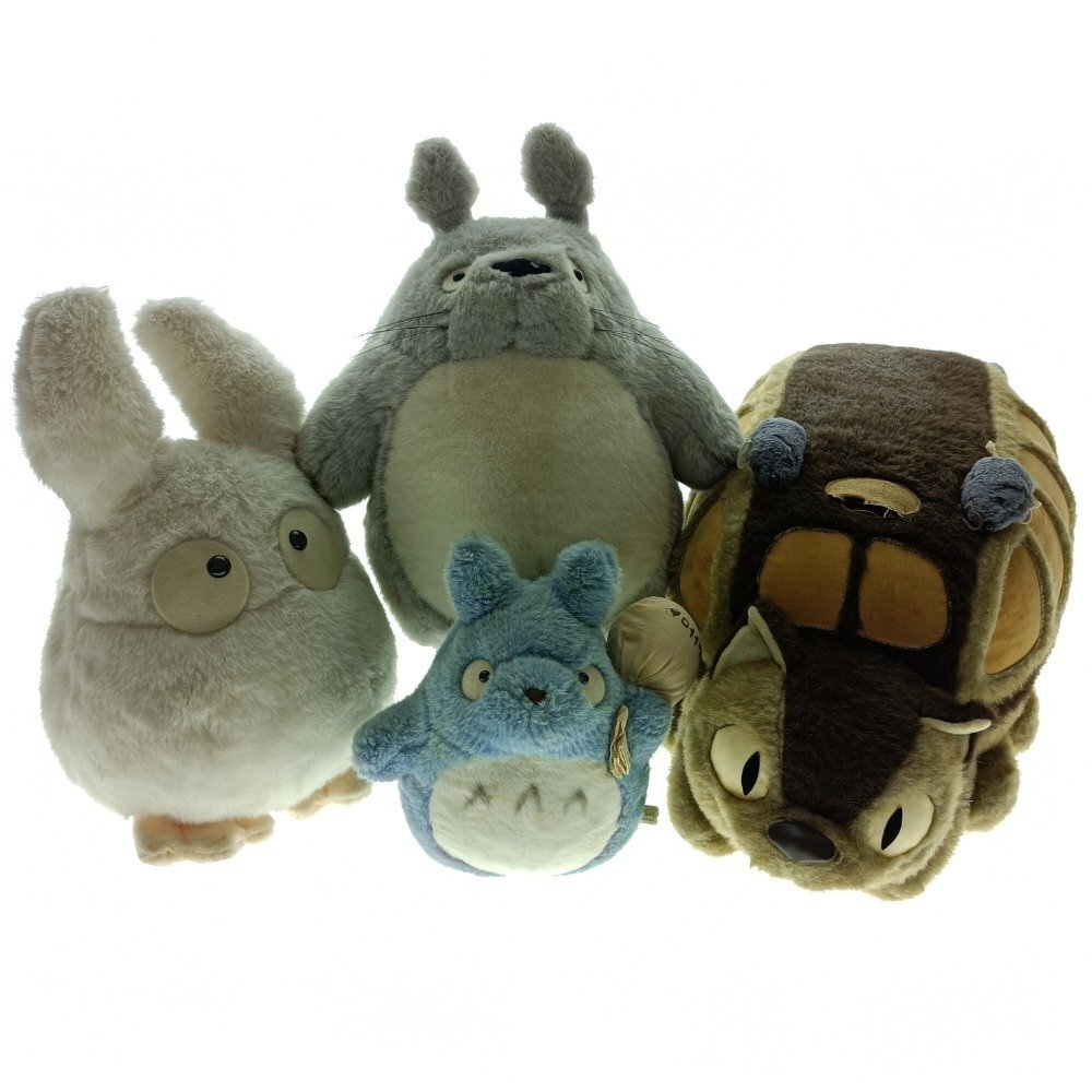 となりのトトロ ぬいぐるみ 4点セット 大 中 小 トトロ ネコバス ジブリ 映画キャラクター コレクション まとめ売り ジャンク 中古拍卖