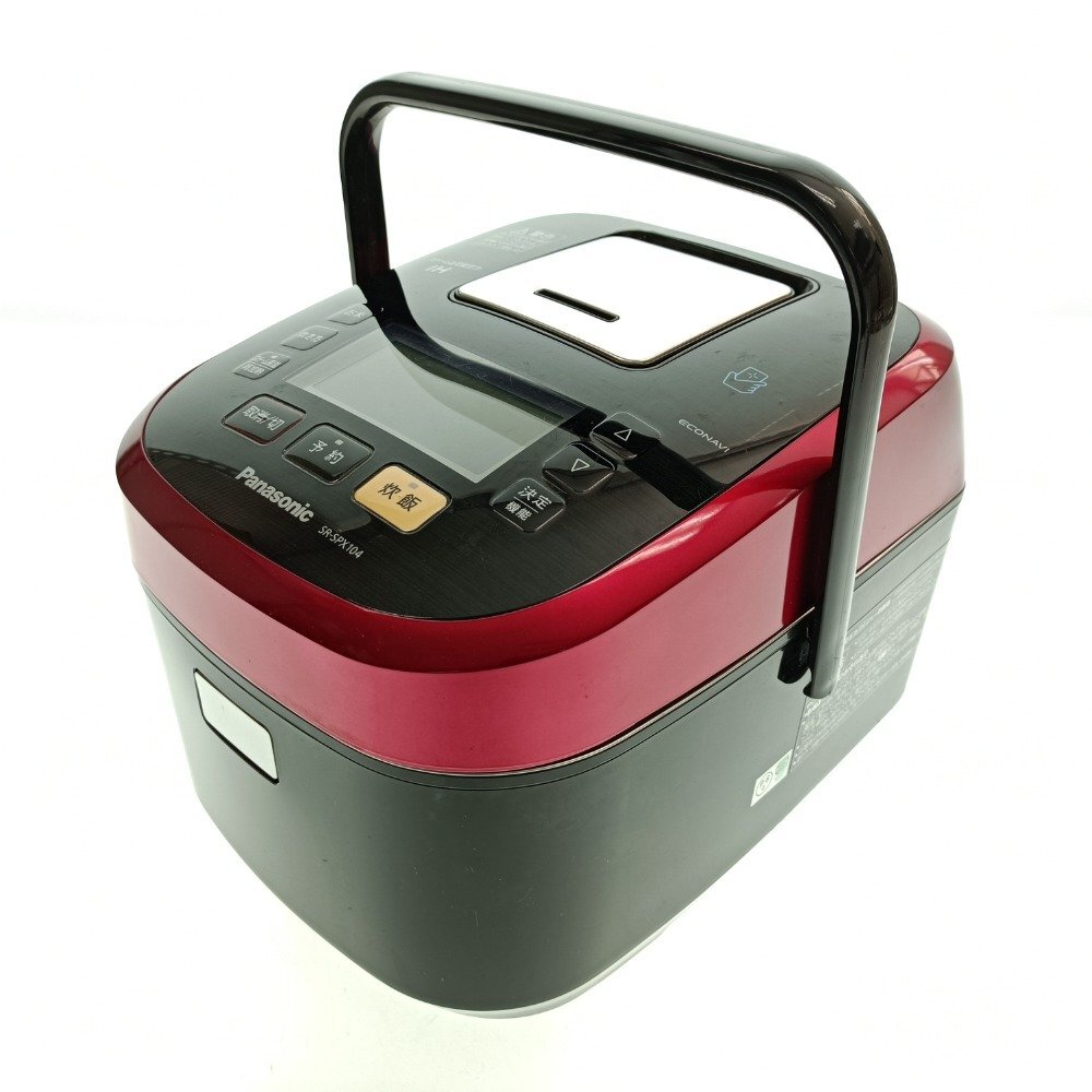 Panasonic パナソニック スチーム炊飯器 Wおどり炊き SR-SPX104 2015年 ルージュブラック 5.5合 圧力IH キッチン 調理家電 中古拍卖