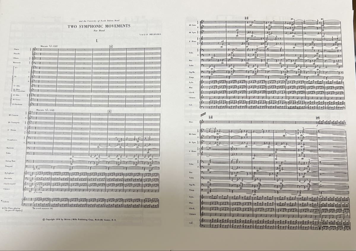 ネリベル 二つの交響的断章 スコアのみ拍卖
