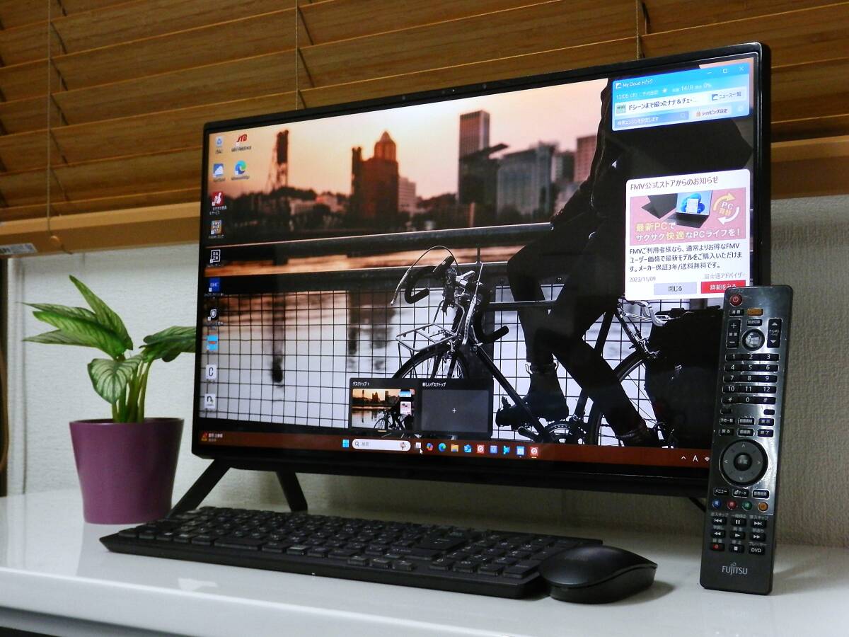 ★☆23.8型フルHD / Win11Pro/FHシリーズ/激速PCIeGen4 + HDD/第11世代Corei7/32GB/office/3波W TVチューナー/Blu-ray/HDMI入出力/e37☆★拍卖