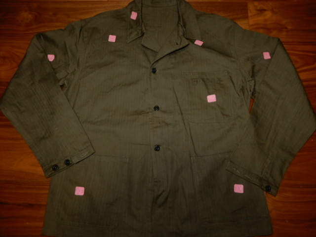超絶Rare 40's 【ALL Label DEAD STOCK 】 US NAVY N-3 HBT Jacket ビンテージ ( LEVIS 506XX WW2 ARMY 501XX 米軍 MA-1 50s 60s USMC P44拍卖