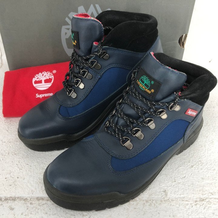 Supreme × Timberland シュプリーム ティンバーランド 箱有 トレッキングブーツ TB06 135B SIZE: 26.5cm ネイビー MU632025110412拍卖