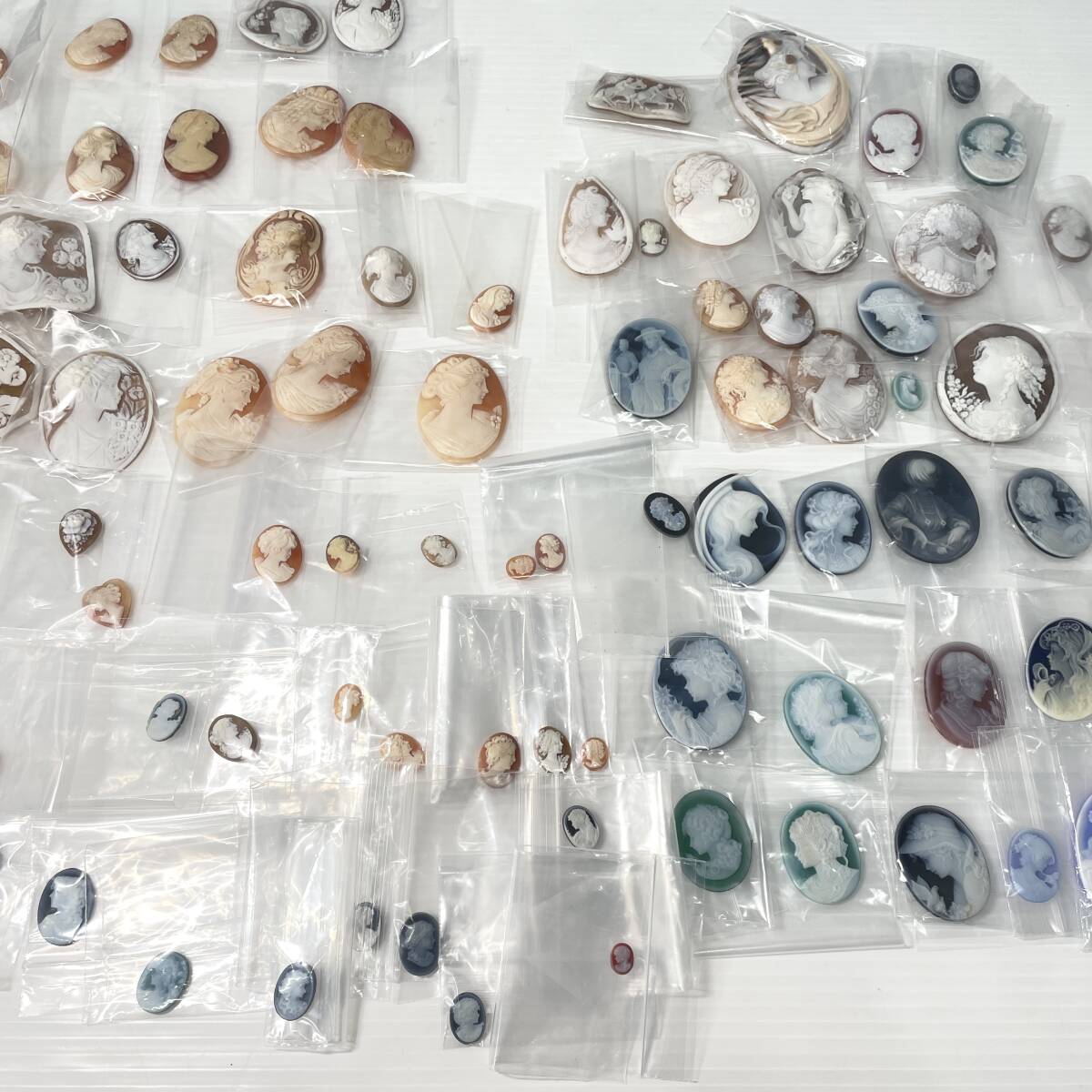 2511M1807 【1円~】カメオ ルース 裸石 おまとめ 総重量約522g 現状品 アンティーク拍卖