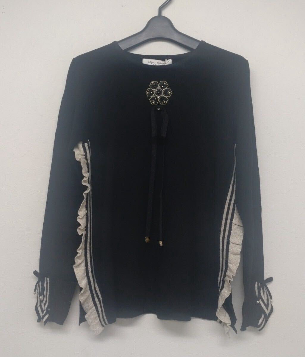 スーパービューティー フリル付プルオーバー サイズ42号 BK拍卖