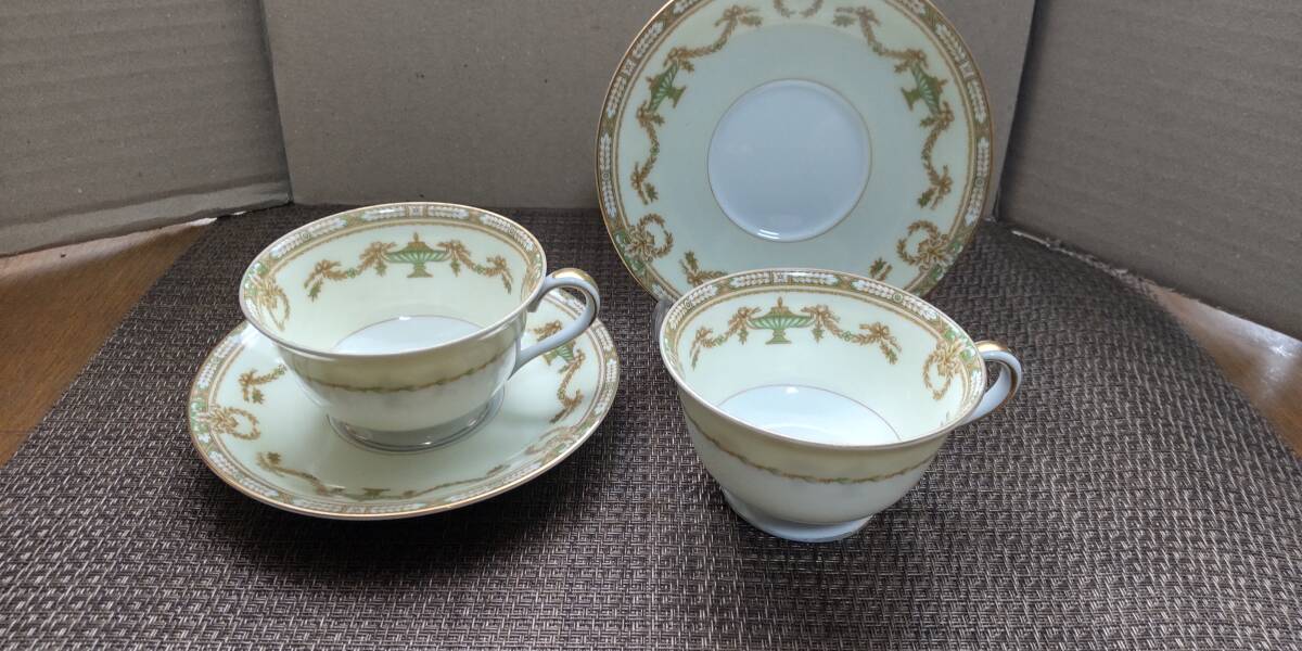 オールドノリタケ LORENTO トレント カップ&ソーサー ペア 送料700円~拍卖