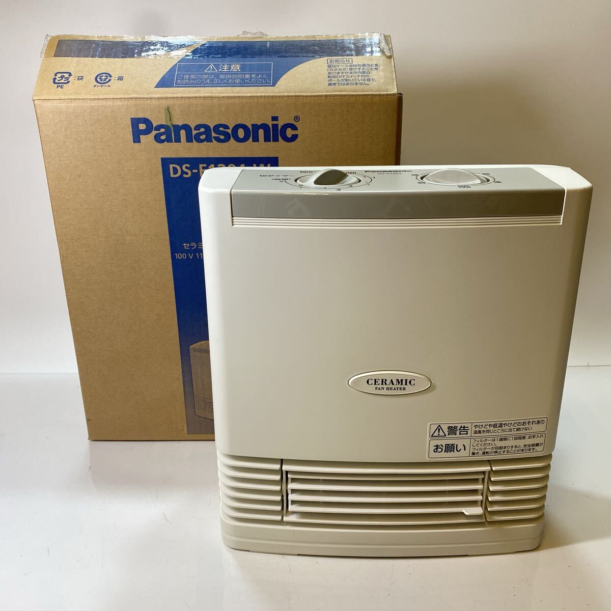 Panasonic パナソニック セラミックファンヒーター DS-F1204-W 電気ヒーター 家電 暖房器具 ホワイト 白色系 2015年製 動作品拍卖
