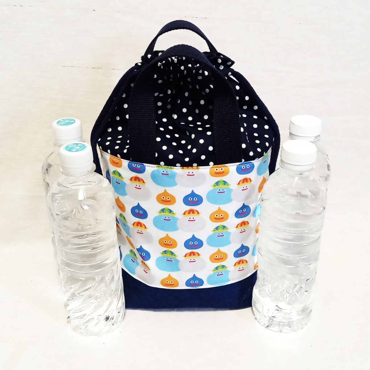 手作り☆保冷保温巾着バッグ☆お弁当袋☆スライム☆レア拍卖