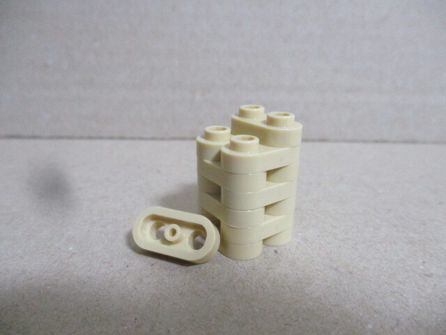 レゴ パーツ 1×2楕円プレート タン14個 新品拍卖