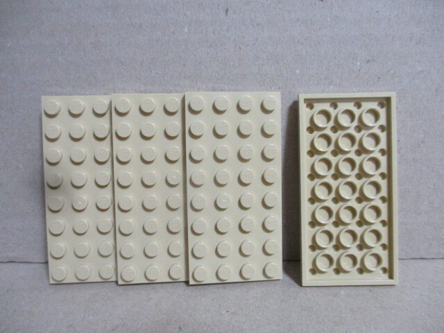 レゴ パーツ 4×8プレート タン4個 新品拍卖